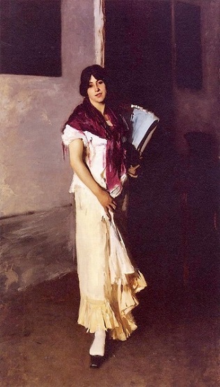 An Italian Woman with a Fan 1882 by John Singer Sargent 1856-1925 Cincinatti Art Museum